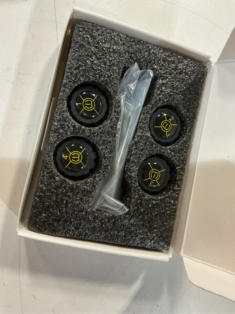 Condition photo showing Good Condition for tire pressure monitoring system with 4 external sensors tpms real-time display with alarm modes bluetooth 5.0 support ios and android, coin battary included