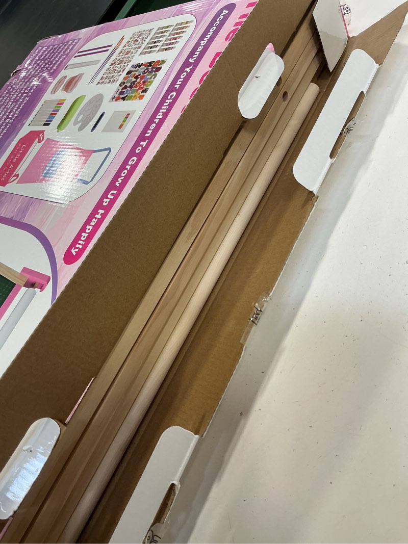 Condition photo showing Good Condition for Easel for Kids Toys,Adjustable Wooden Toddler Art Easels, Girls Toys for Ages 5-7,8-13,Magnetic Dry Eraser White Board and Chalk Board with Art Supplies,Kid Easel 4 5 6 7 8 9 10 Year Old Girl Gifts Pink