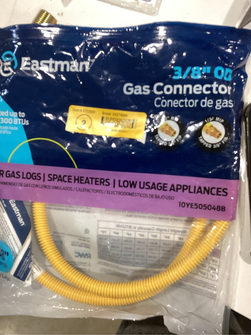 Condition photo showing Good Condition for eastman 48-in 1/2 -in mip inlet x 1/2 -in mip outlet stainless steel gas connector