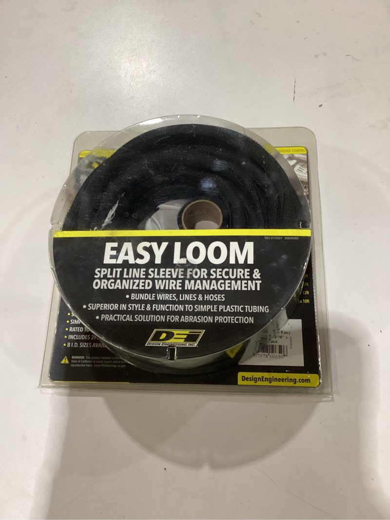 Condition photo showing New/Like New for Design Engineering 010650 Easy Loom 3/16" (5mm) x 20' Split Sleeve Wire and Hose Protection