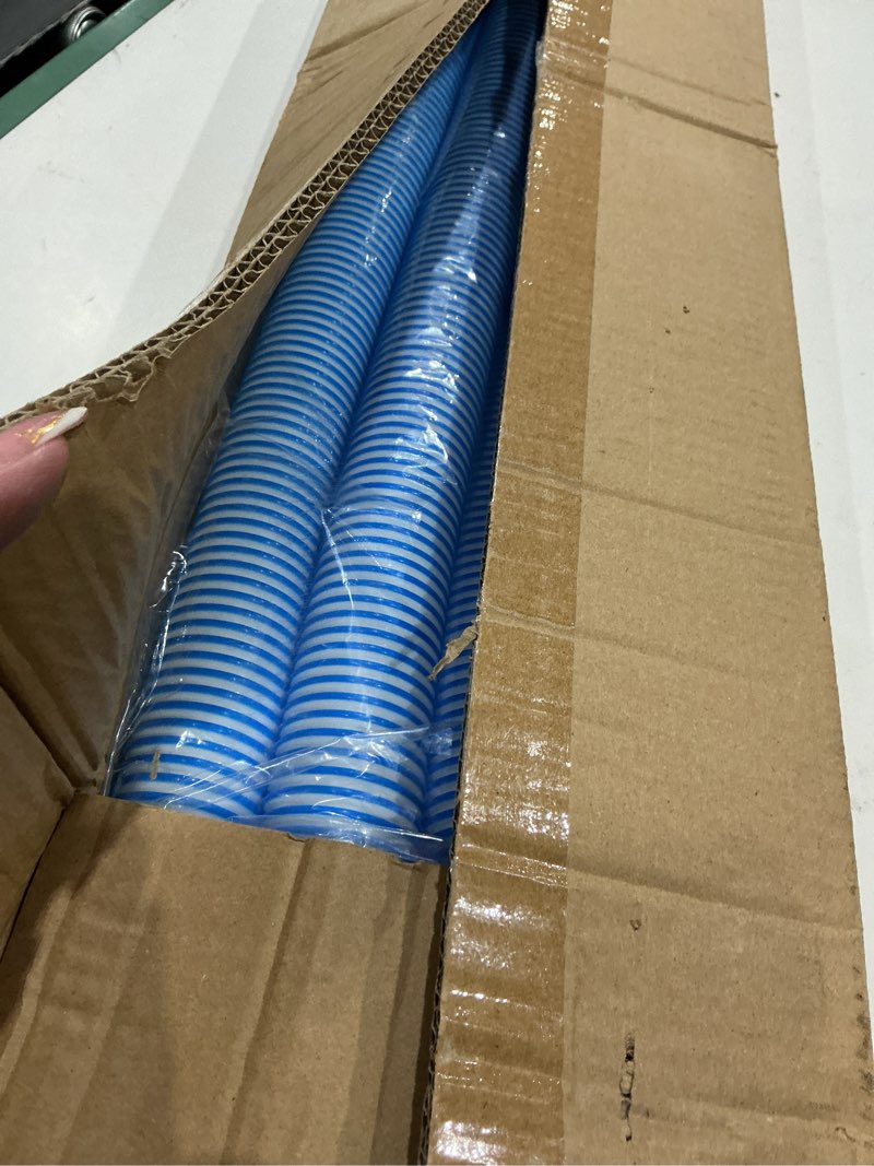 Condition photo showing New/Like New for poolvio pool vacuum hose 26 feet (8 x 40 inch), 1.5 inch cuffs, compatible with most inground automatic cleaners 26ft (8 pack) blue