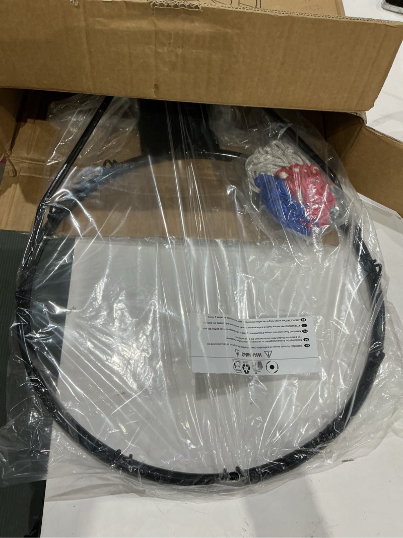 Condition photo showing Good Condition for dripex solid basketball rim 18" replacement breakaway wall mounted outdoor heavy duty solid steel 18 inch rim double spring with all weather net black