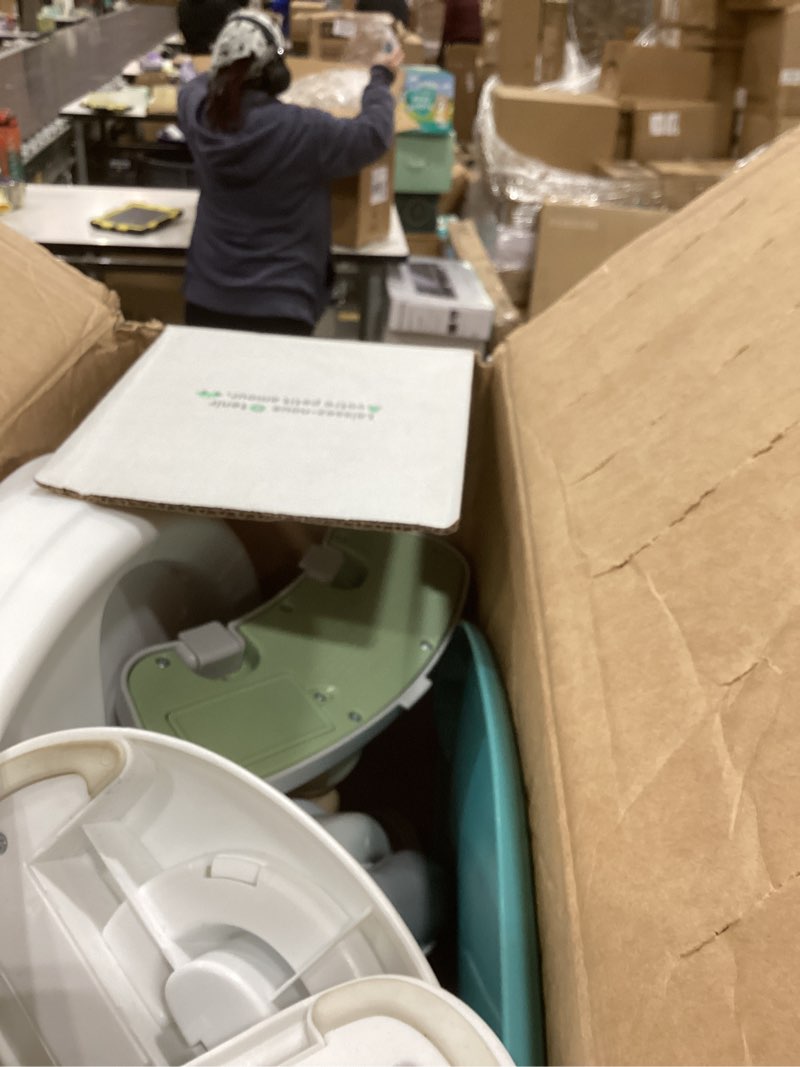Condition photo showing As Is for Ingenuity Spring & Sprout 2-in-1 Baby Activity Center Jumper and Table with Infant Toys - Ages 6 Months +, First Forest Blue