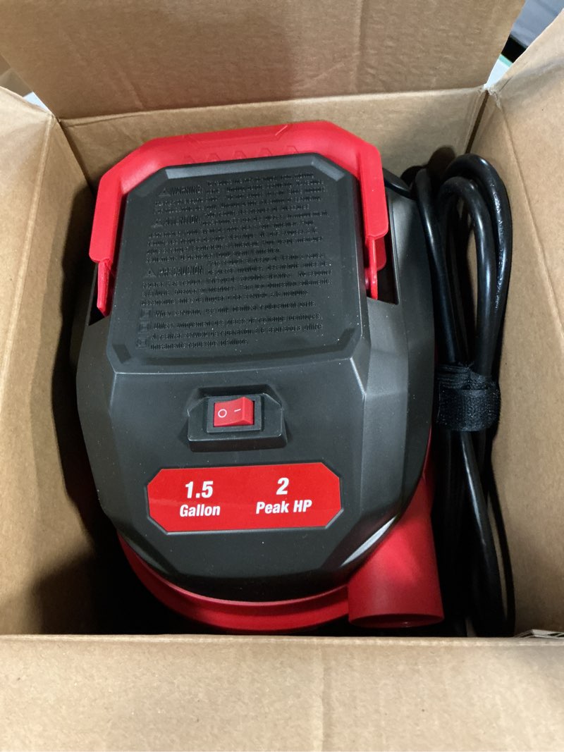 Condition photo showing Good Condition for hyper tough 1.5gal 2 hp wet/dry vacuum vh105 3502