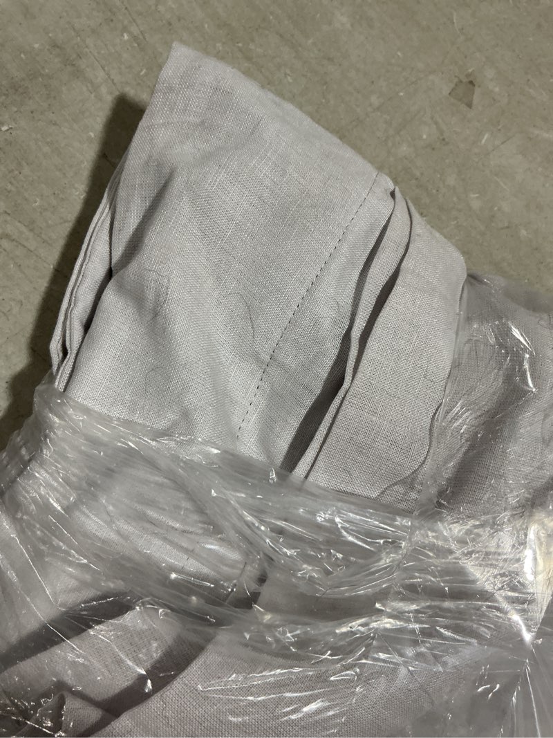 Condition photo showing Good Condition for european linen true blackout curtain, 48x84, cloud