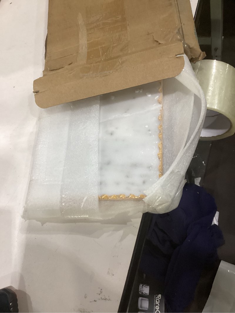 Condition photo showing Good Condition for Newtay 12" X 6" Marble Tray with Golden Foiling Natural Marble Board White Slab Candle Plate Tray for Kitchen Counter Cheese Charcuterie Wedding Gift House Warming Gift 12.4" x 7.1" x 1.8"