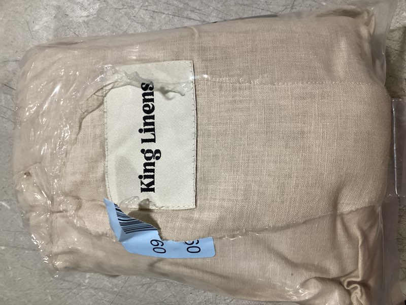 Condition photo showing Good Condition for similar to stock photo .. just pillow cases.. king linens beige pillow case