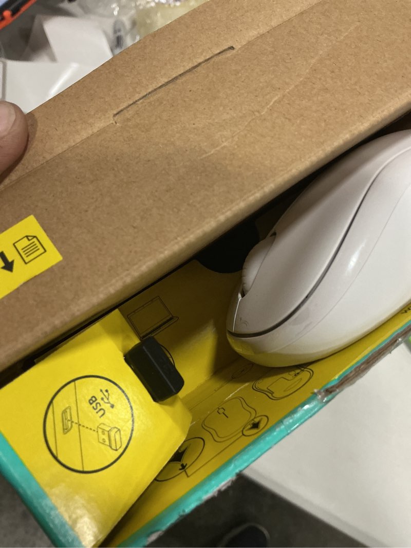 Condition photo showing New/Like New for logitech mk270 wireless keyboard and mouse combo for windows, 2.4 ghz, 8 multimedia keys, pc, laptop, wireless keyboard compact mouse combo - white off white 1 pack combo