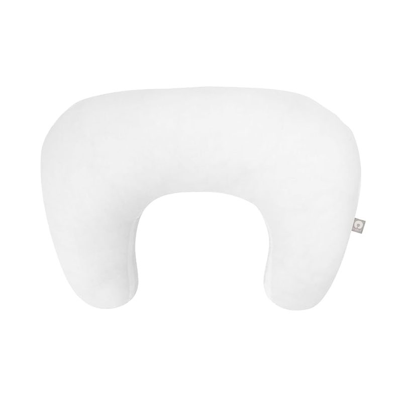 boppy nursing pillow, pink garden flowers, larger, more supportive for breastfeeding and bottle feeding, firmer fill, higher lift, larger area than original nursing pillow(white color)