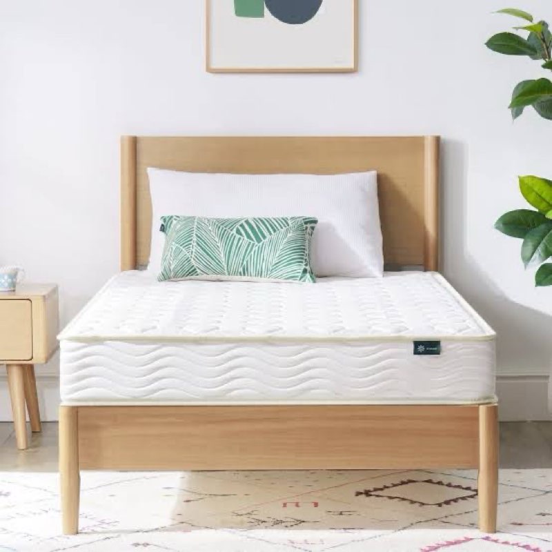 Zinus ZNWB-6T 6" Bonnell Innerspring Mattress Firm Feel, White, Twin