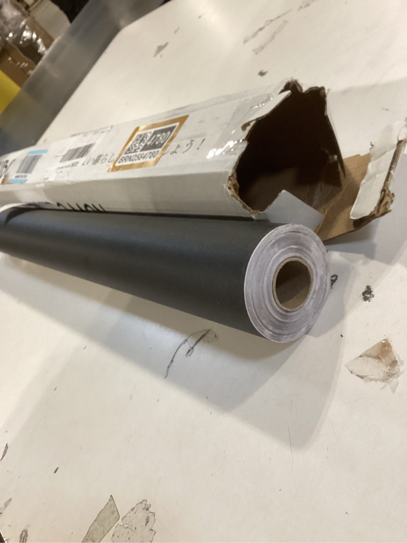 Condition photo showing Good Condition for 394''x23.6'' Black Contact Paper Black Peel and Stick Wallpaper Textured Matte Solid Color Self Adhesive Wall Paper Removable Renter Friendly for Cabinets Drawers Bedroom Kitchen 23.6" x 394" Black