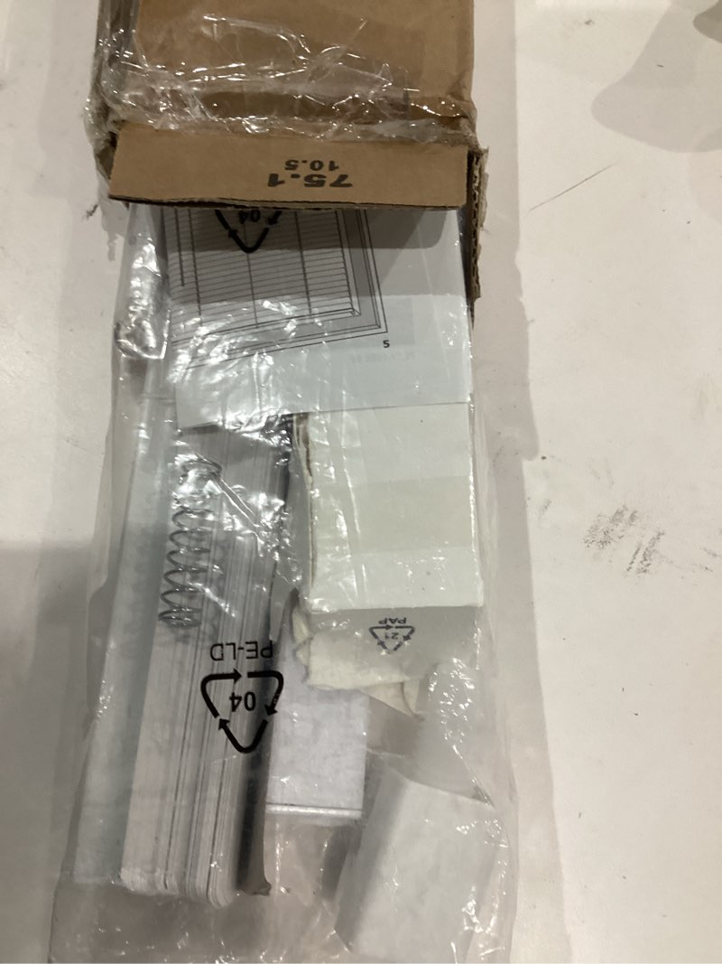 Condition photo showing Good Condition for lazblinds no tools no drill 1" vinyl mini blinds, cordless blinds for windows, light filtering horizontal window blinds & shades, 30" w x 48" h, white cordless-white 30" w x 48" h