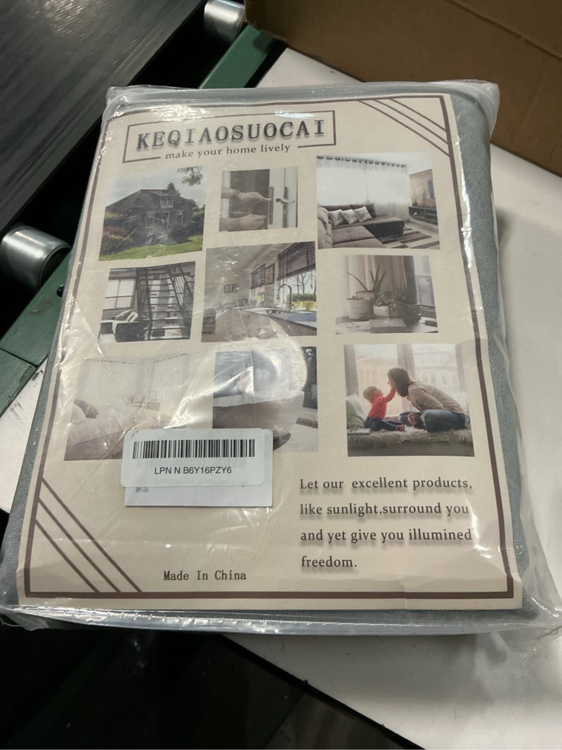 Condition photo showing New/Like New for light grey 100% blackout linen curtains 90 inches long 2 panels for bedroom,modern farmhouse full black out room darkening thermal insulated 8 ft blackout curtain panels w50 x l90 inch length light grey 50"w x 90"l (pack of 2)