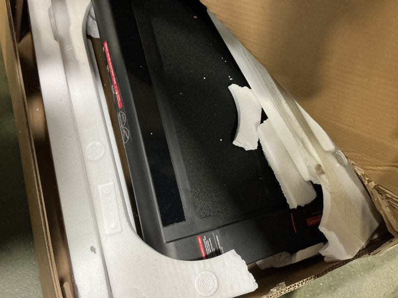 Condition photo showing As Is for TRAILVIBER Walking Pad Treadmill with 12% 9-Level Auto Incline, 450 lbs Capacity RGB LED Screen, Bluetooth Speaker Under Desk Treadmill, Compact Treadmills for Home Hiking