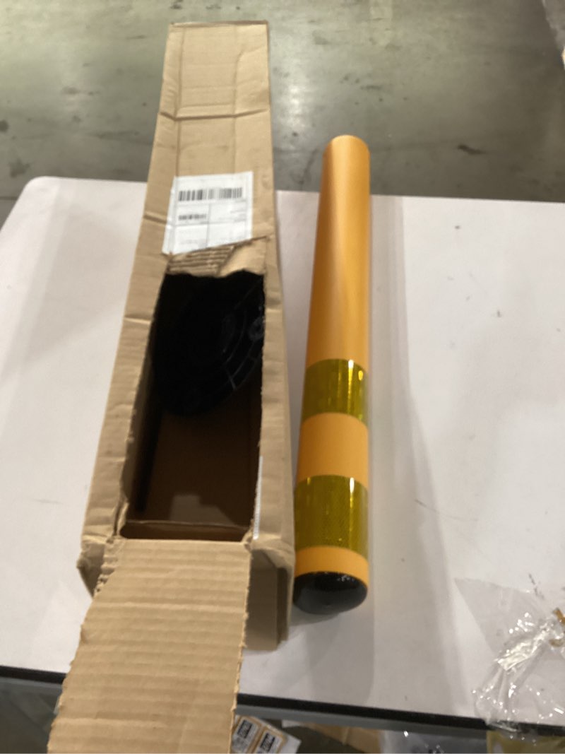 28" Tubular Delin Yellow Post-(2)3" Yellow HIP Collar