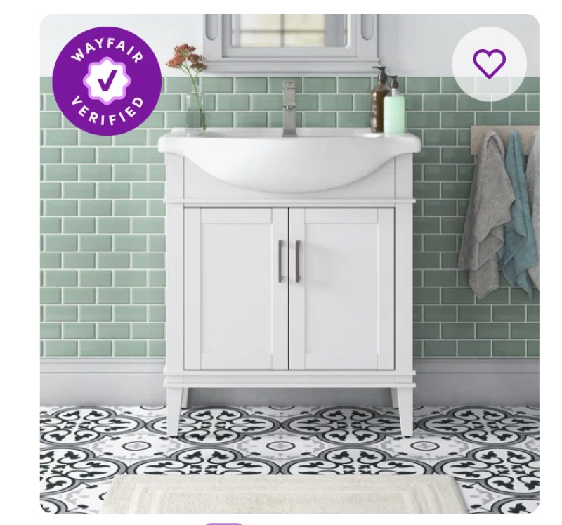Arlowene 30'' Free Standing Single Bathroom Vanity with Ceramic Top