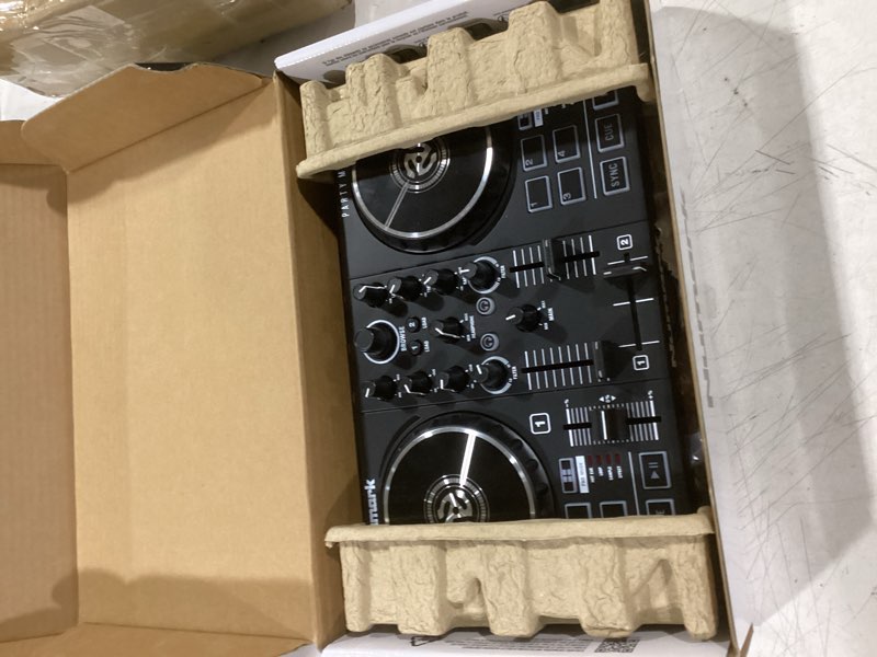 Condition photo showing Good Condition for numark party mix ii dj controller with lights, 2 decks, mixer, audio interface and serato lite with party lights dj contorller