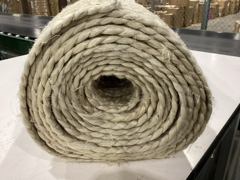 Condition photo showing As Is for nuloom 2x16 rigo jute hand woven area rug, off white, solid farmhouse design, natural fiber, for bedroom, living room, dining room, hallway, office, kitchen, entryway off-white 2'6" x 16' (runner)