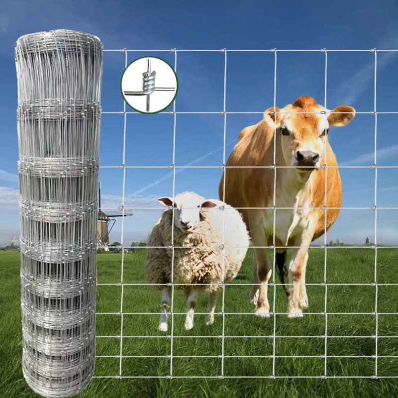 farm fence, galvanized wire fencing, cattle fence, deer fence, heavy zinc coating farm fence used to hog goat fencing for yard garden and field