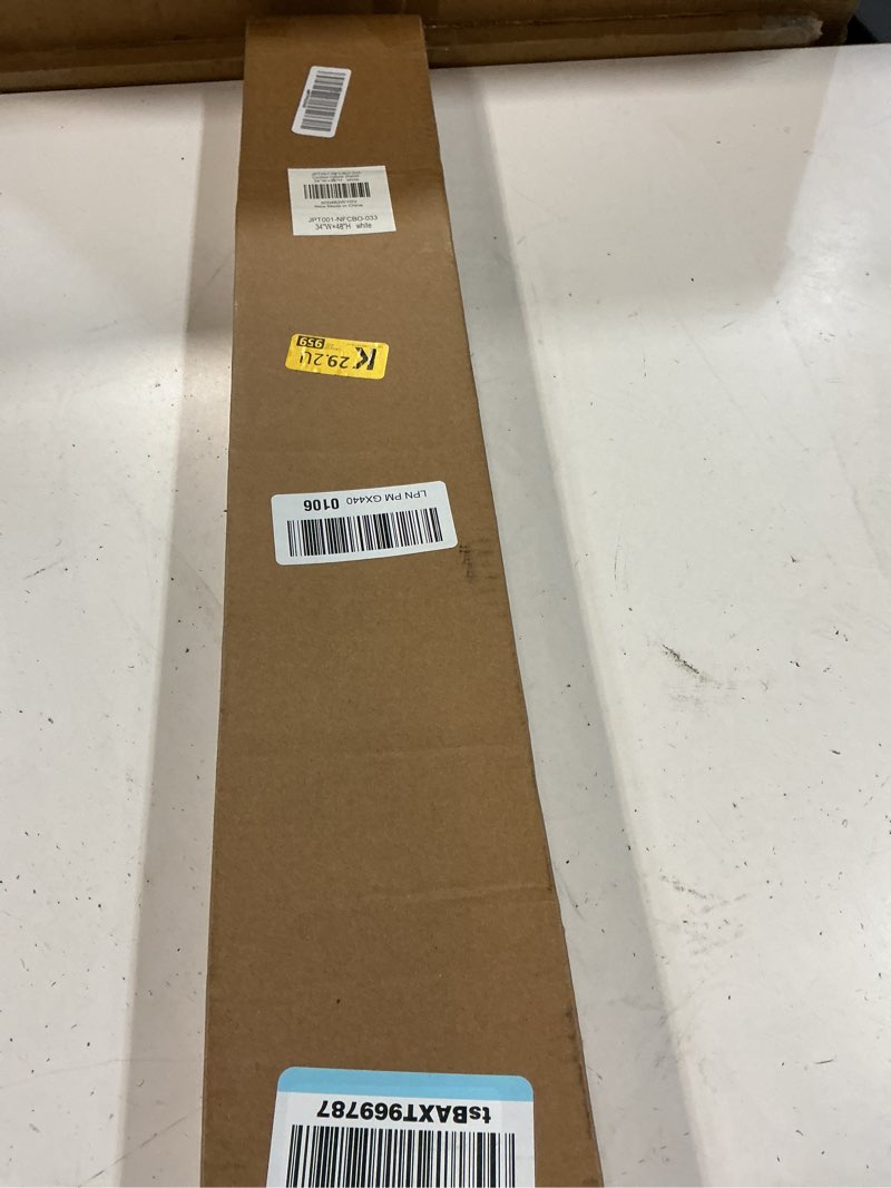 Condition photo showing New/Like New for lazblinds no tools no drill cordless cellular shades, blackout light blocking honeycomb shades for home, thermal insulation blinds for windows, 34" w x 48" h, white blackout-white 34" w x 48" h