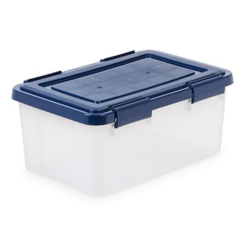 project source small 4.75 -gallons ( 19 -quarts ) blue heavy duty stackable tote