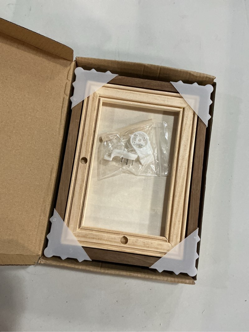 Condition photo showing Good Condition for a4 picture frame wood natural solid walnut photo frames with 6.7x10 mat, handcrafted wooden frame for tabletop or wall mounting display walnut a4