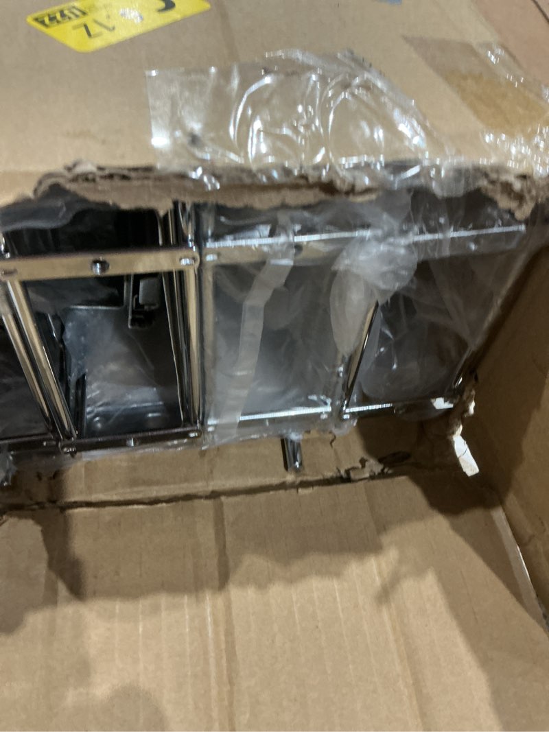 Condition photo showing Good Condition for OCG 4-Tier Pull Out Kitchen Cabinet Spice Rack Holder Shelves (5" W x 21" D), Slide Out Slim Storage Wire Baskets for Storage Organization, Narrow Pull Out Storage for Narrow Space 5" W x 21" D Wood