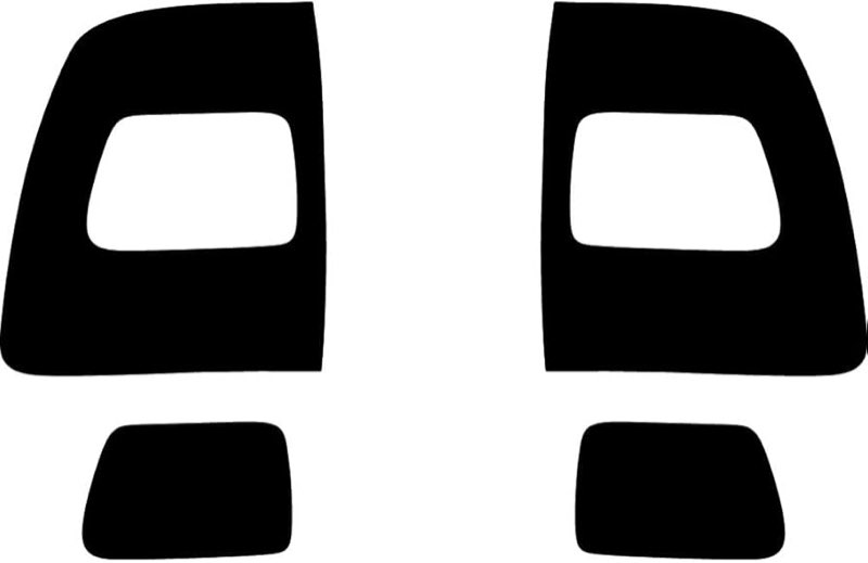 Rvinyl Tail Light Pre Cut Film Tint Cover Kit in Blackout Smoke Compatible with Dodge Ram 2019-2024