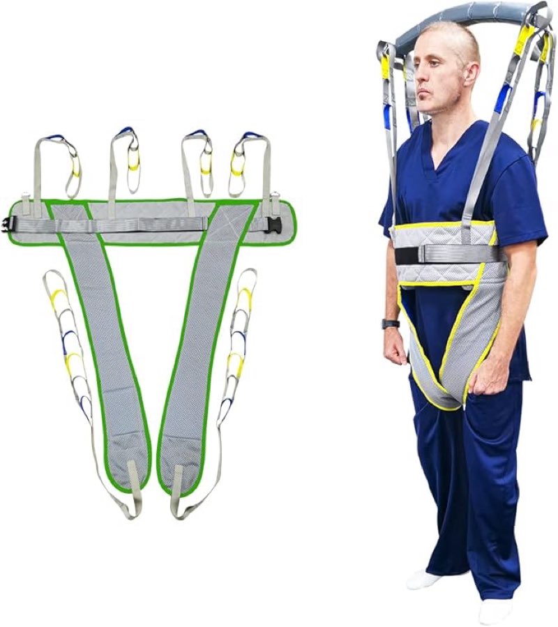 ambulating walk sling for patient standing and walking training & patient lift aid or walking aids reusable and washable (large)
