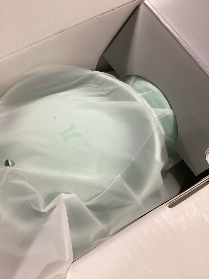 Condition photo showing New/Like New for jisulife stroller fan baby large, safe bladeless for crib, desk, 4000mah battery rechargeable portable cooling fan with air turbo tech, night light, food-grade gift for mom/dad/friend - green green 4000mah