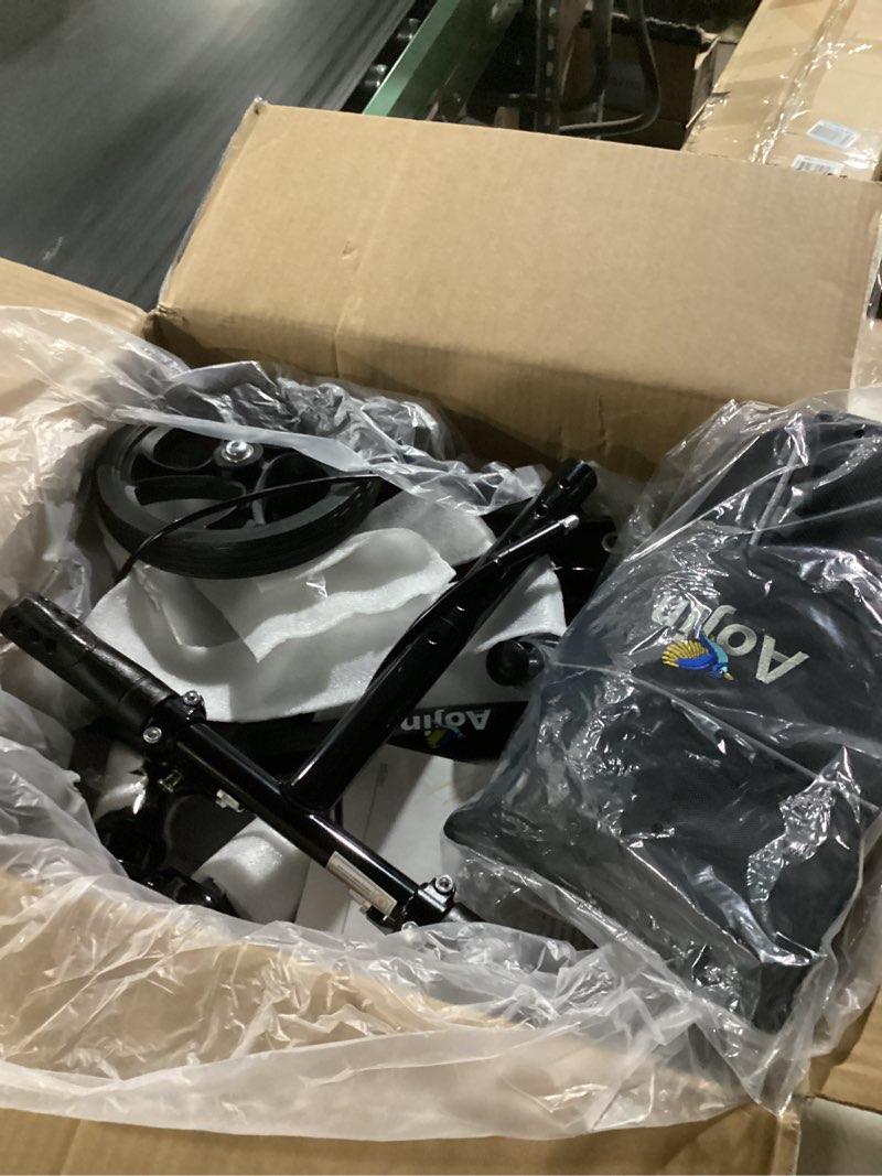 Condition photo showing Good Condition for Knee Scooter, 300lbs Capacity, 13" Big PU Seat, All Terrain Foldable Knee Scooter Walker with Bag for Foot Injuries Compact Crutches Alternative (Black)