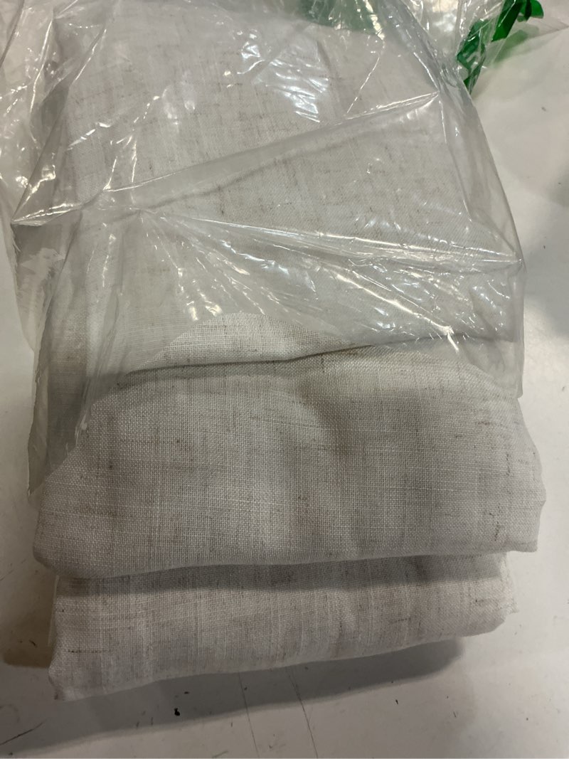 Condition photo showing Good Condition for nanspring cream linen curtains 77 inches long for bedroom back tab light filtering privacy sheer curtains modern farmhouse coastal decor cotton textured gauze curtain for bathroom 2 panel set 52x77 52"w x 77"l (pack of 2) natural
