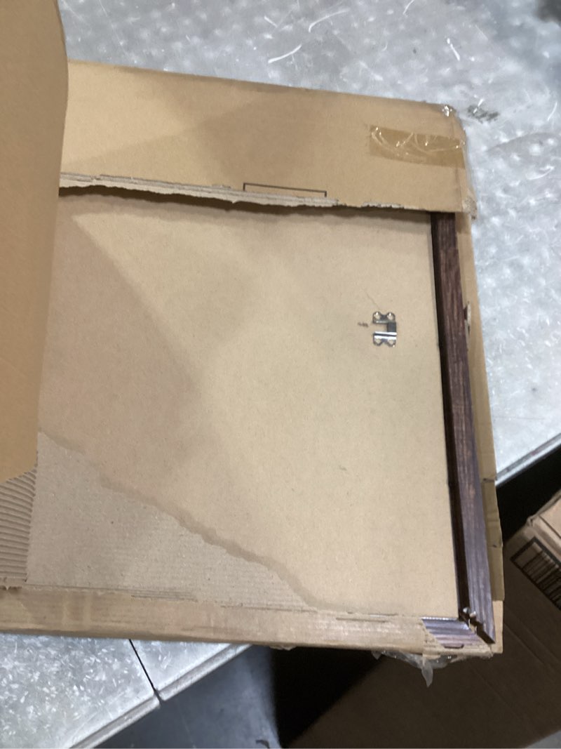 Condition photo showing As Is for BESCRCL 20x25 Picture Frame Brown, Poster Frames Wall Hanging, Display Pictures 20 x 25 without Mat, 1 Pack Brown 20x25