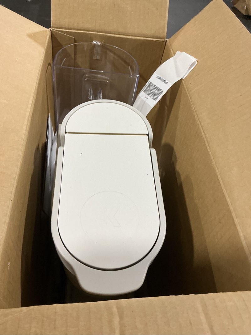 Condition photo showing As Is for keurig k-express single serve k-cup pod coffee maker, 3 brew sizes, strong button feature, 42oz removable reservoir, warm stone