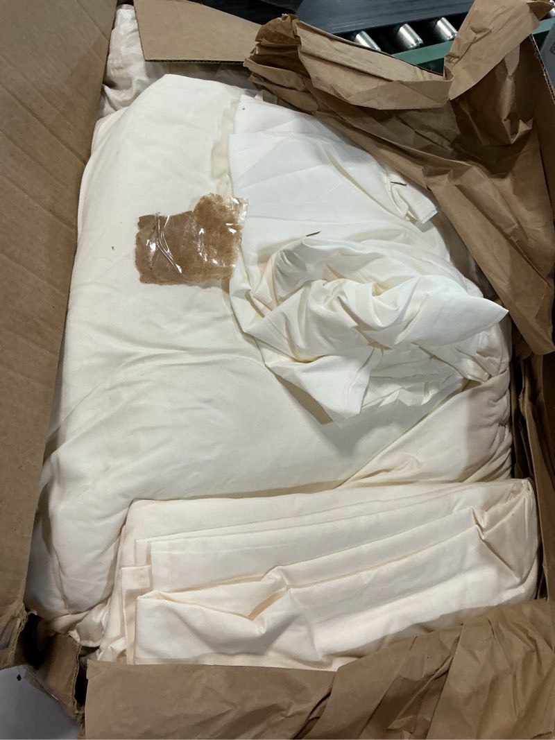 Condition photo showing Good Condition for cozylux king size comforter set ivory seersucker 7 pieces bed in a bag king comforter set with sheets, luxury soft bedding set with down alternative comforter, sheets, pillowcases & shams all seasons ivory king