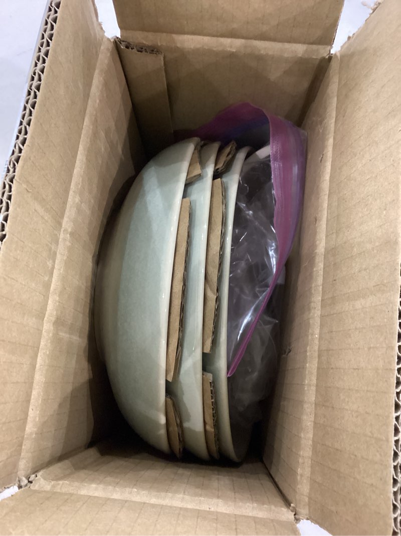 famiware 8.7" Large Pasta Bowls Set of 4, 34oz Stoneware Salad Bowl Serving Plate Bowls, Bowls for P