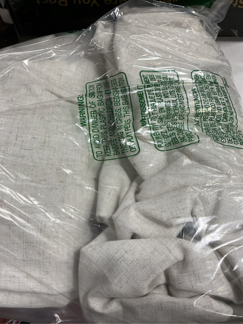 Condition photo showing Good Condition for 100% Blackout Shield Linen Blackout Curtains for Bedroom 90 Inches Long, Back Tab/Rod Pocket Living Room Drapes, Thermal Insulated Blackout Curtains 2 Panels Set, 50" W x 90" L, Oatmeal Oatmeal 50"W x 90"L (Pack of 2)