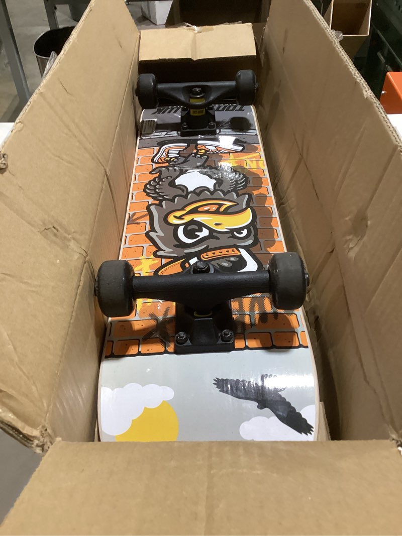 Condition photo showing Good Condition for Tony Hawk 31" Skateboard - Signature Series 1 Skateboard with Pro Trucks, Full Grip Tape, 9-Ply Maple Deck, Ideal for All Experience Levels Cool Bird