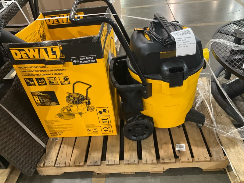 Condition photo showing As Is for dewalt 16-gallon stealthsonic quiet wet/dry vacuum