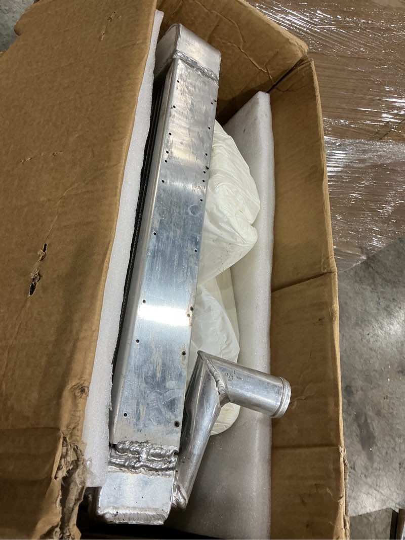 Condition photo showing As Is for fit 2003-2009 2007 dodge ram 2500 3500 5.9l 6.7l cummins 3 row radiator aluminum