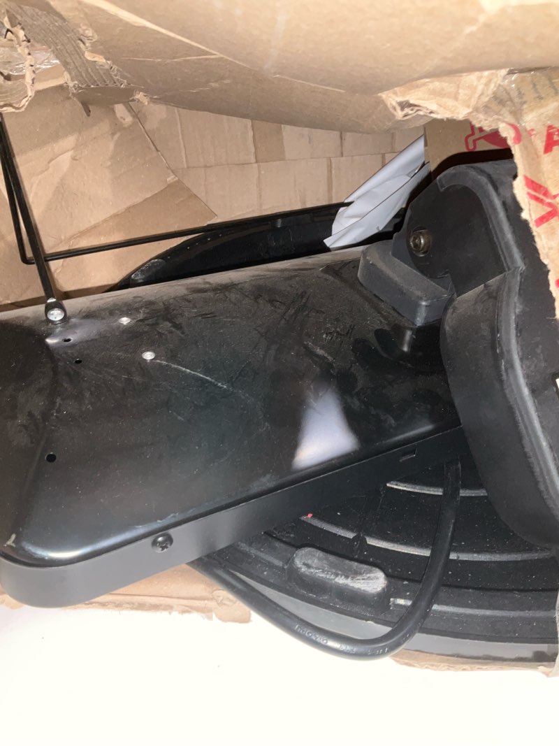 Condition photo showing As Is for outdoor heaters for patio, 12h timer&3 heat level, ip54 waterproof electric heater,1500w infrared heating covers 300sq.ft, tip-over protection, towel bracket, remote, 83" patio heaters for outdoor use