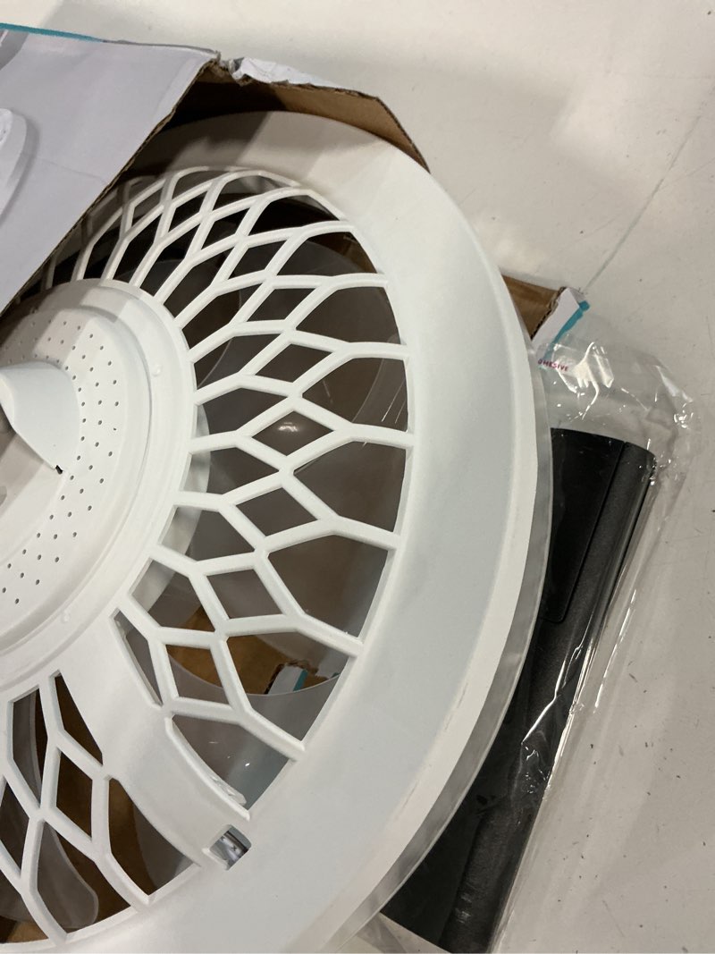 Condition photo showing Good Condition for ceiling fan light, 12-inch socket fan light with remote control, 3 colors (3000k-6500k) dimmable led light bulb, screw-in ceiling fan for bedroom, kitchen, storage room, closet, and rv.