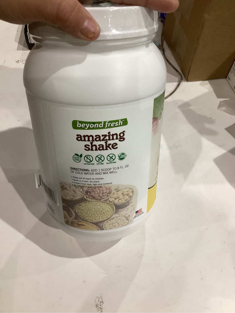Condition photo showing New/Like New for Beyond Fresh Amazing Shake, Superfood Formula, Plant Protein Based, Meal Replacement, Natural Vanilla Flavor, 999 Gram (N12551) (B094P5BZ1Q)
