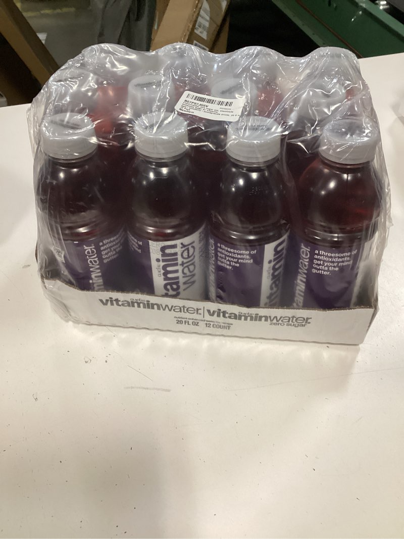Condition photo showing New/Like New for vitaminwater XXX Acai-Blueberry-Pomegranate Zero Sugar, Flavored Water Beverage, 20 fl oz Bottles, 12 Pack Zero Sugar XXX Açai Blueberry Pomegranate 20.05 Fl Oz (Pack of 12)