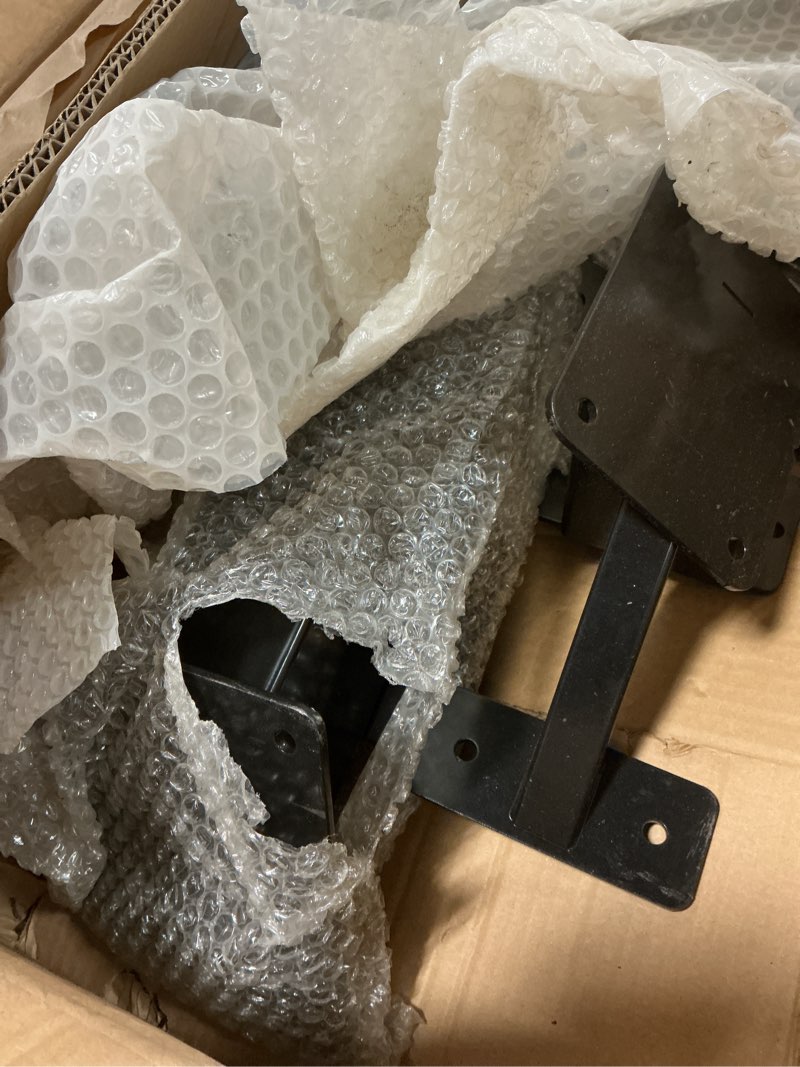 Condition photo showing As Is for 3 Steps Metal Stringer, Steel Stair Stringers for Deck, Step Riser with Tread for Indoor & Outdoor 3 STEPS 1