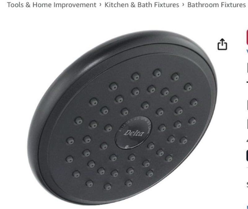 Delta Faucet Single-Spray Touch-Clean Shower Head, Venetian Bronze RP51305RB