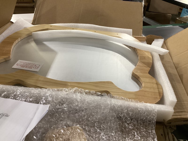 Condition photo showing New/Like New for Montessori Toddler Mirror with Hooks and Bar, Adjustable Wooden Bear-Shaped Kids Mirror for Self-Discovery, Classroom & Home Use in Daycare, Preschool, Homeschool