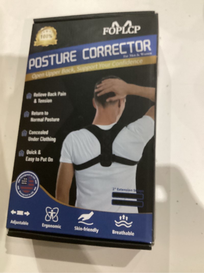 Condition photo showing Good Condition for Posture Corrector for Men and Women - Invisible & Mesh Breathable Upper Back Brace - Adjustable Back Straightener, L(38-48inch) 1PCS