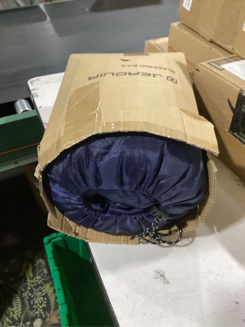 Condition photo showing New/Like New for sleeping bags for adults backpacking lightweight waterproof- cold weather sleeping bag for girls boys mens for warm camping hiking outdoor travel hunting with compression bags navy blue