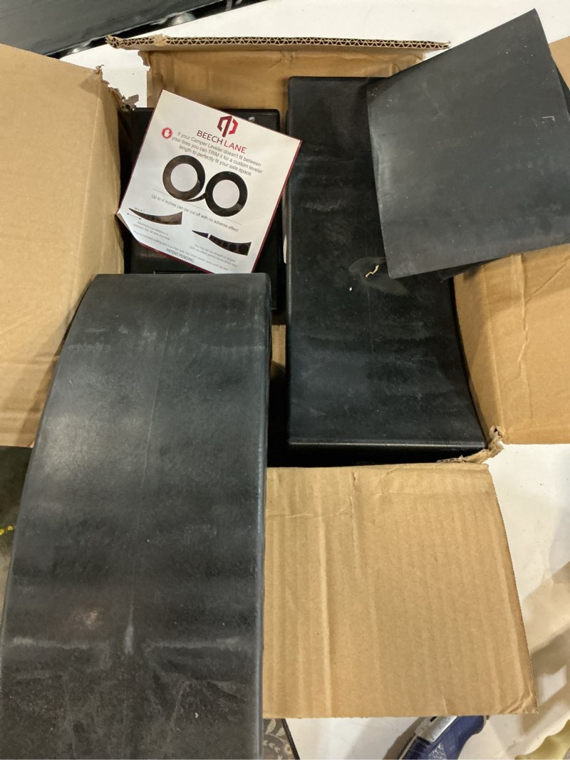 Condition photo showing Good Condition for beech lane camper leveler 2 pack with carrying bag - precise camper leveling, includes two curved levelers, two chocks, two rubber grip mats, and a carrying bag, patented